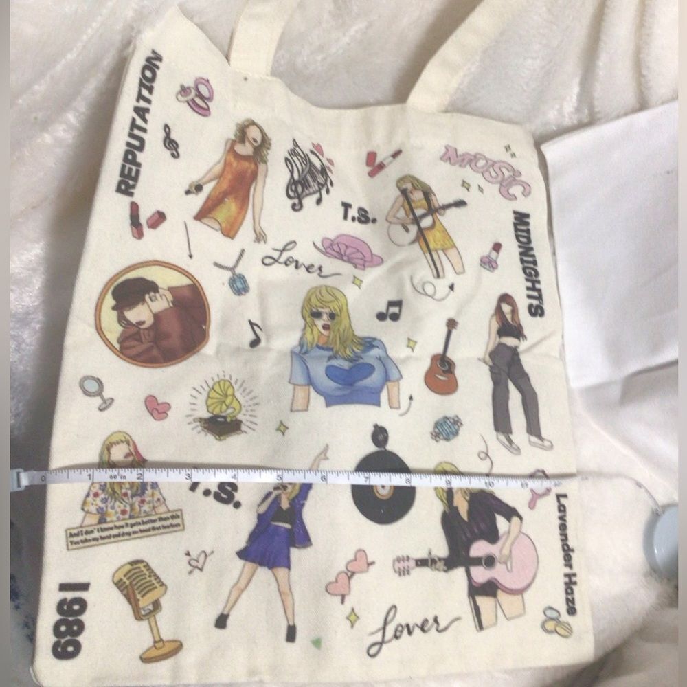 Taylor Swift Eras Tour set of Two 14.5” discography tote bags NWOT - Picture 4 of 4